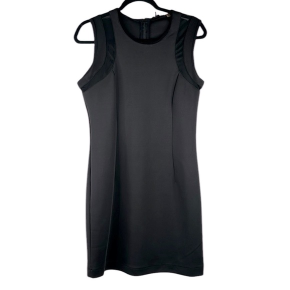 Dex Dresses & Skirts - DEX Black Sleeveless Sheer Detail Sheath Cocktail Little Black Dress Size Large